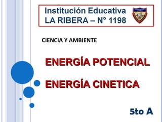 ENERGÍA POTENCIAL ENERGÍA CINETICA 5to A CIENCIA Y AMBIENTE 
