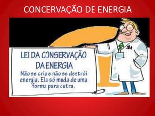 CONCERVAÇÃO DE ENERGIA
 