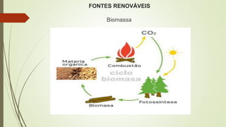 FONTES RENOVÁVEIS
Biomassa
 
