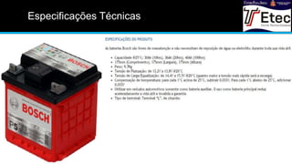 Especificações Técnicas
 