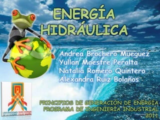 PRINCIPIOS DE GENERACIÓN DE ENERGÍA
 PROGRAMA DE INGENIERÍA INDUSTRIAL
                               2011
 