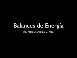 Balances de Energía ,[object Object]