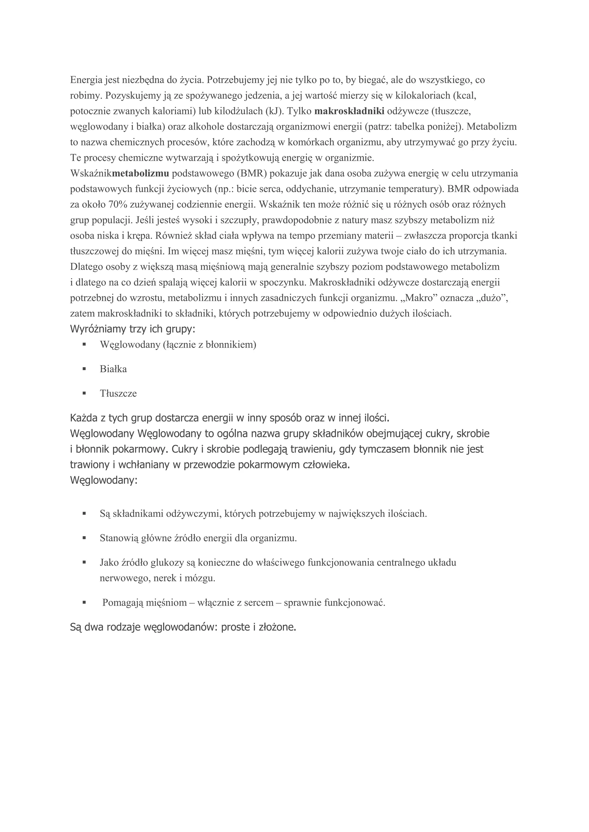 Energia Jest Niezbędna Do życia Przykładowy Sprawdzian Klasa 4