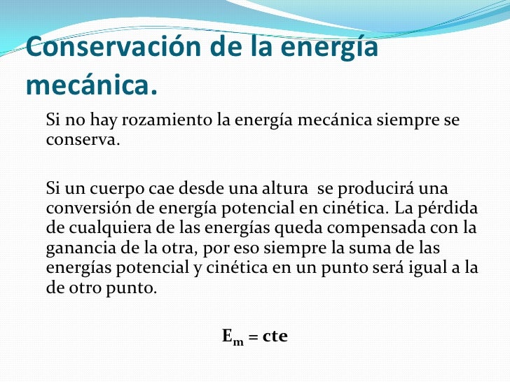 O Que Significa Afirmar Que A Energia Se Conserva