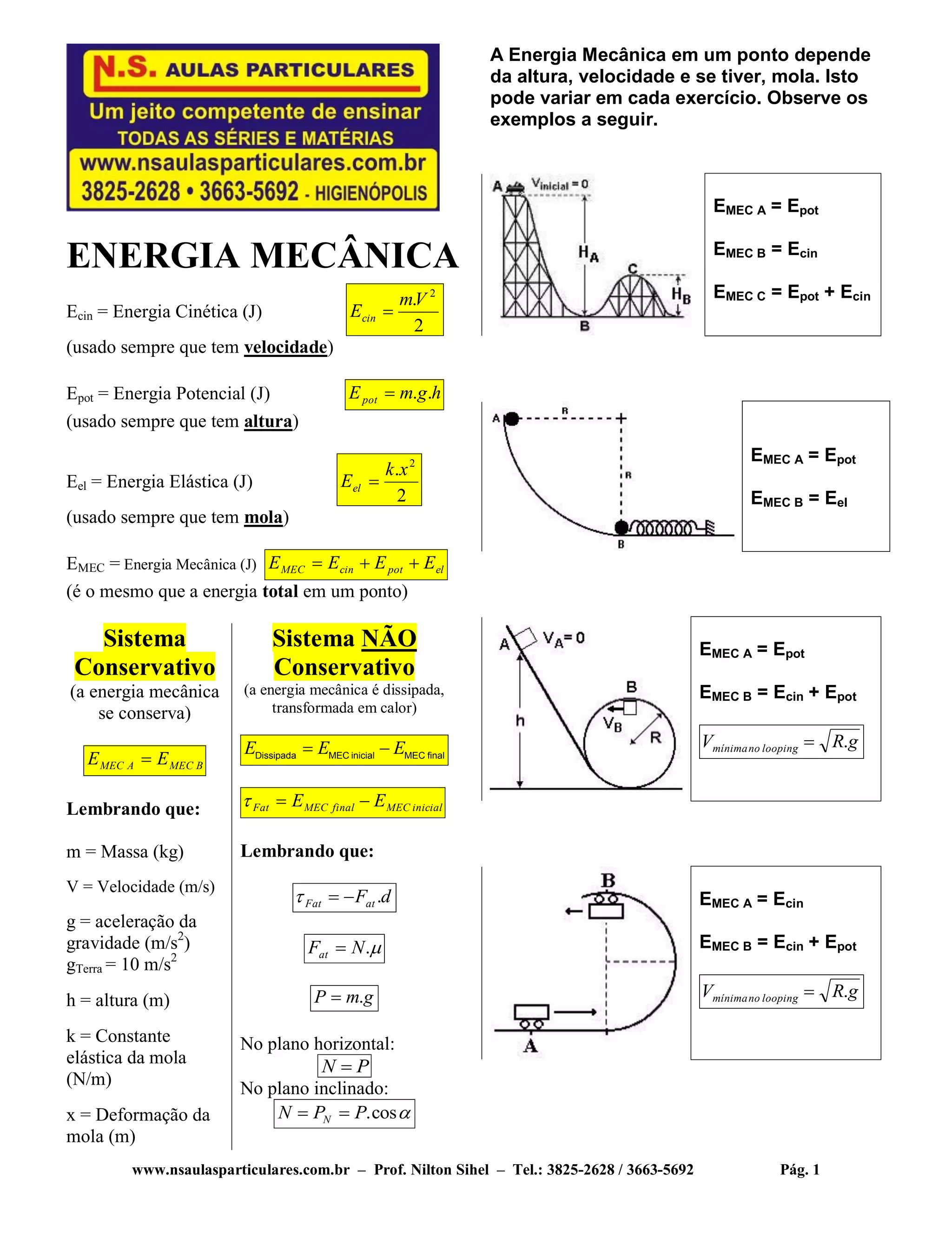 Energia mecanica resumo | PDF