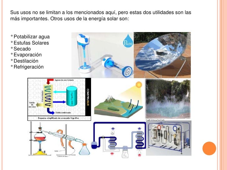 Resultado de imagen para USOS energiA SOLAR