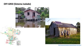 OFF-GRID (Sistema isolado)
http://www.americadosol.org/eletrificacao-rural-solar/
 
