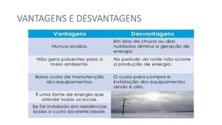 VANTAGENS E DESVANTAGENS
 