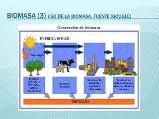 Biomasa (3) Uso de la biomasa. Fuente (google)<br />