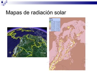 Mapas de radiación solar 