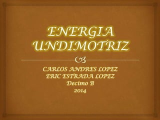 CARLOS ANDRES LOPEZ
ERIC ESTRADA LOPEZ
Decimo B
2014

 