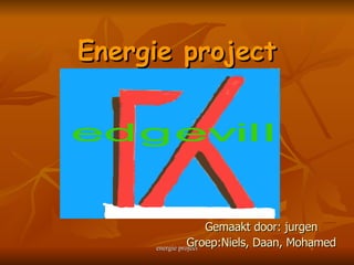 Energie project Gemaakt door: jurgen Groep:Niels, Daan, Mohamed 