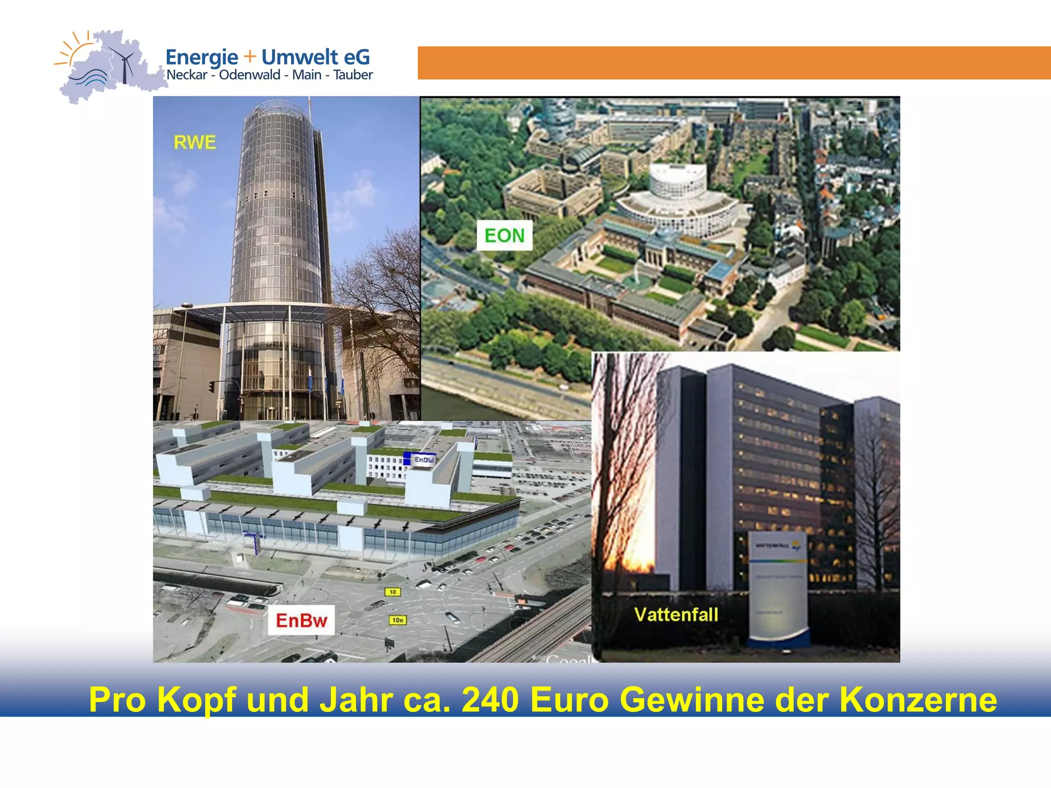 Pro Kopf und Jahr ca. 240 Euro Gewinne der Konzerne
 