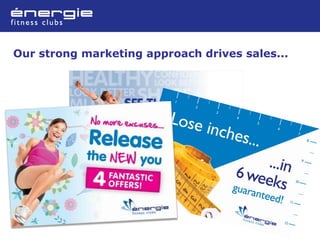 Our strong marketing approach drives sales...
 
