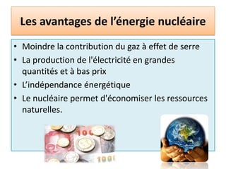 Les 3 pays plus nucléarisés du monde-Ensuite, La Lituanie utilisel'énergie nucléaire à64,4% de l’énergie totaledans le pays.Et, La Slovaquie utilise del'énergie nucléaire à54,3% de l’énergieTotale dans le pays.