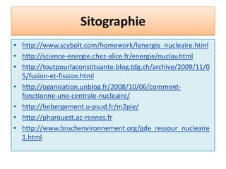 Les inconvénients de l’énergie nucléaire Des investissements énormes Le délais de construction La gestion à très long terme des déchets radioactifsLes risques d’accident nucléaire, de prolifération nucléaire , de terrorisme nucléaireLes dangers pour l'être humain