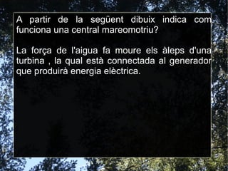 9. indica les transformacions energètiques que es produeixen per produir electricitat. 