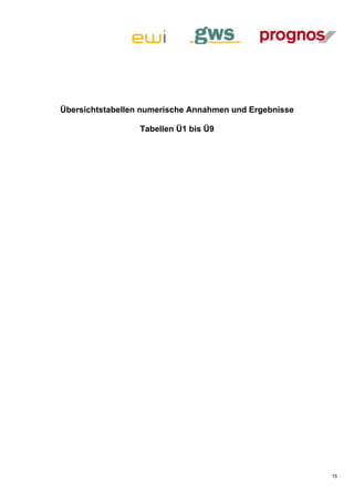 Übersichtstabellen numerische Annahmen und Ergebnisse

                  Tabellen Ü1 bis Ü9




                                                        15
 