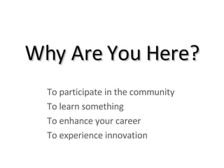 Energize Keynote   What Is Community   Slideshare