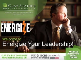 Energize Your Leadership!
Welcome to
 