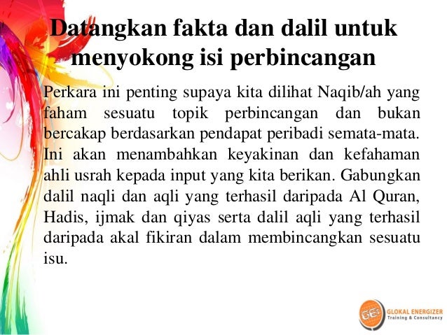 Energizing usrah - Tips & Trick Mengurus Bulatan Gembira
