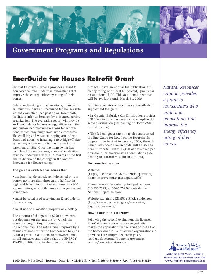 Canada's Energuide For House Retrofit Grant
