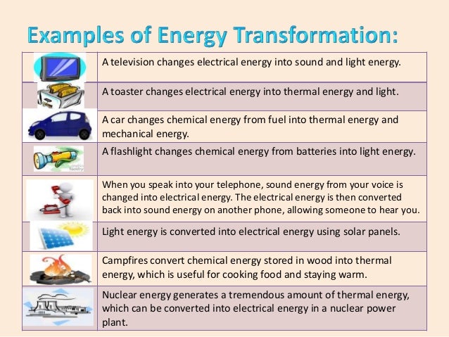 television changes electrical energy into sound and light energy