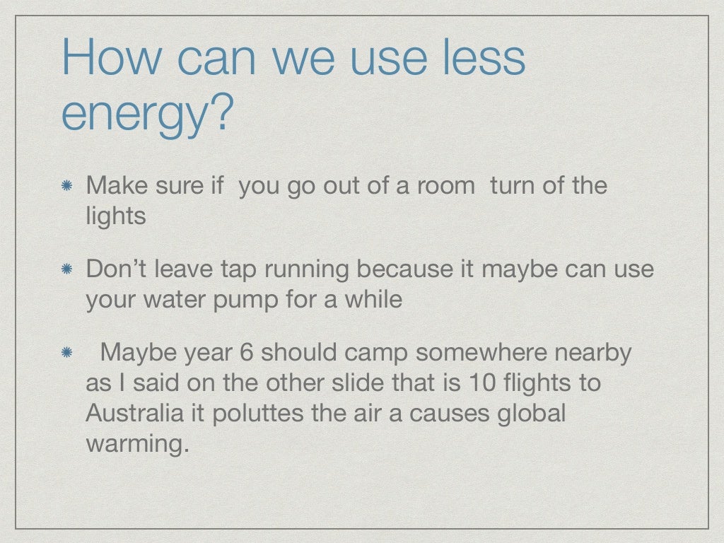 How much energy do we use?