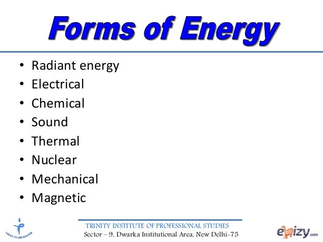 energy and its form form of energy