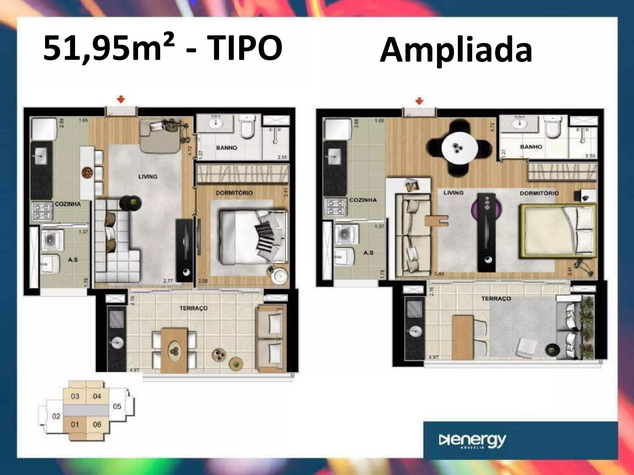 51,95m² - TIPO Ampliada