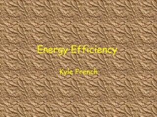 Energy Efficiency Kyle French