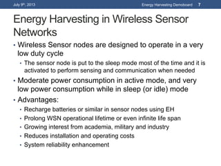 Development of a wireless sensor network powered by energy harvesting ...