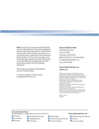 Energy Logic: Reducing Data Center Energy Consumption by Creating ...