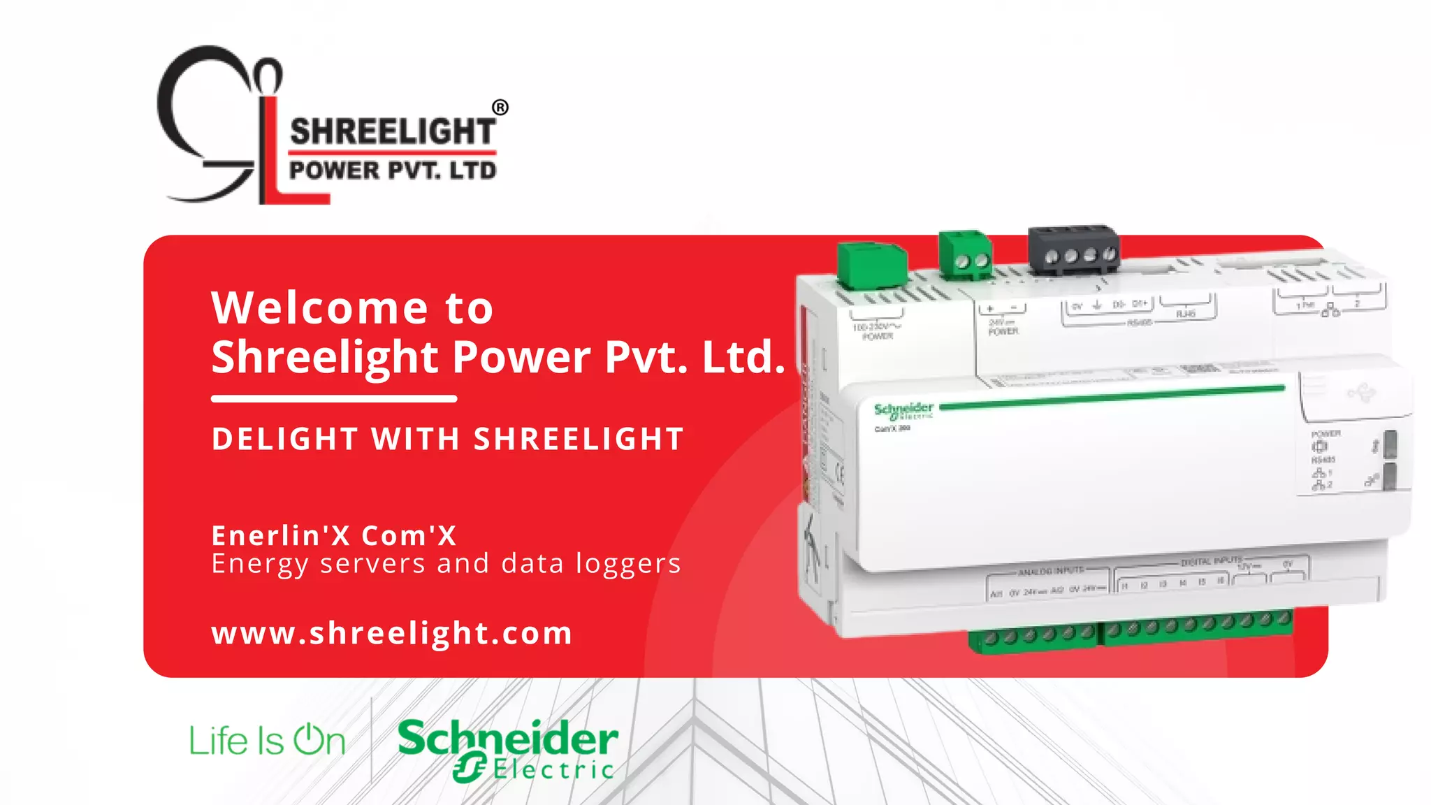 Enerlin'X Com'X Energy servers and data loggers Schneider Electric