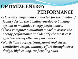 Energy efficient building | PPTX