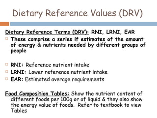 Energy and diet | PPT