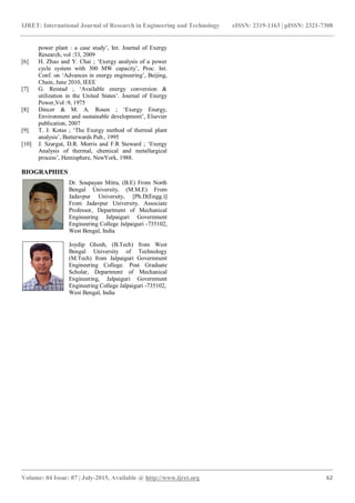 Energy and exergy analysis of a 250 mw coal fired thermal power plant ...