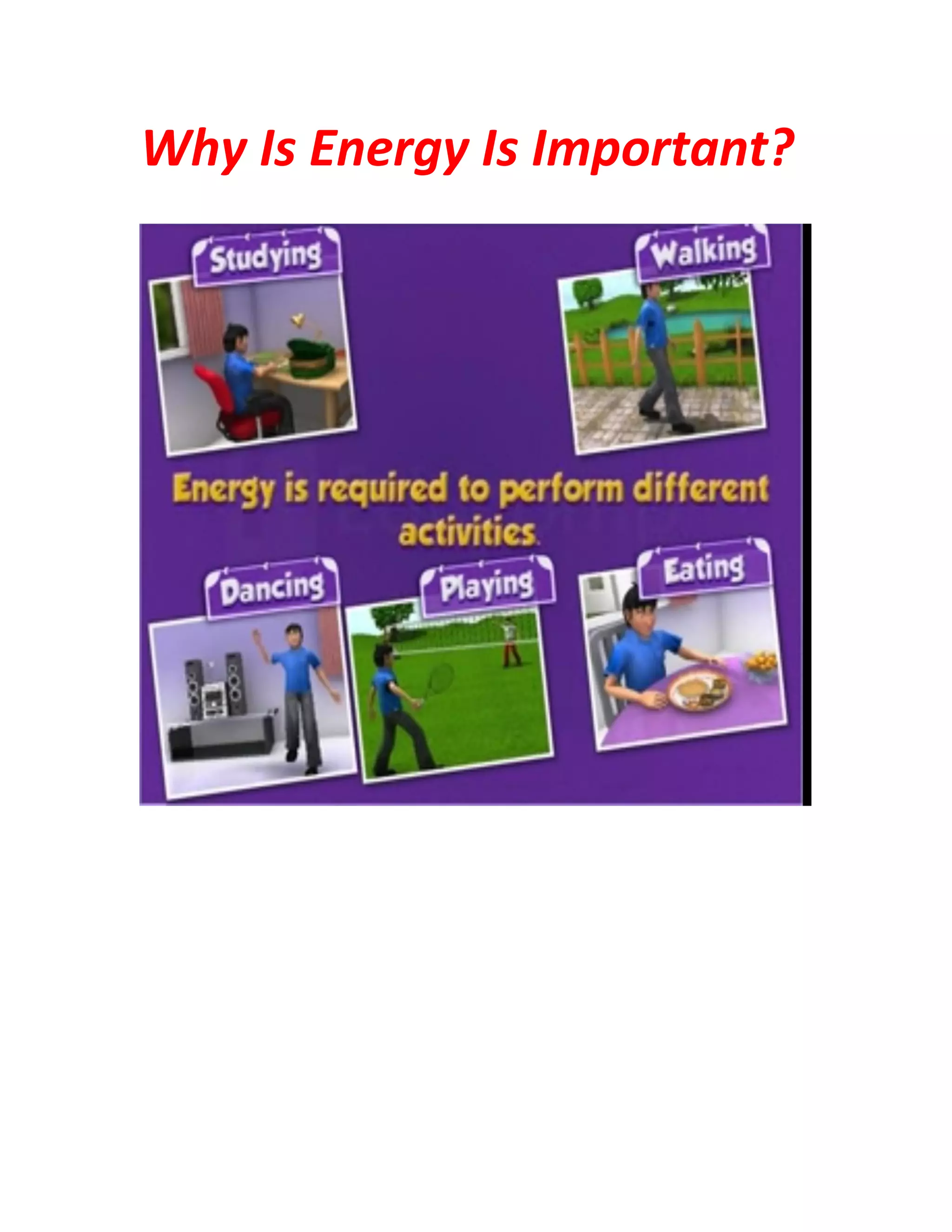 Why Is Energy Is Important?