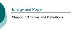 Energy and Power ,[object Object]