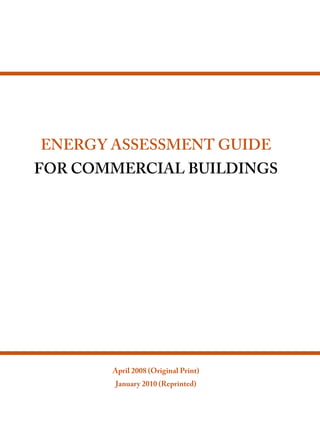 Energy assessment guide for commercial buildings | PDF