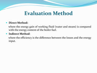 Energy audit boiler and steam lines | PPTX