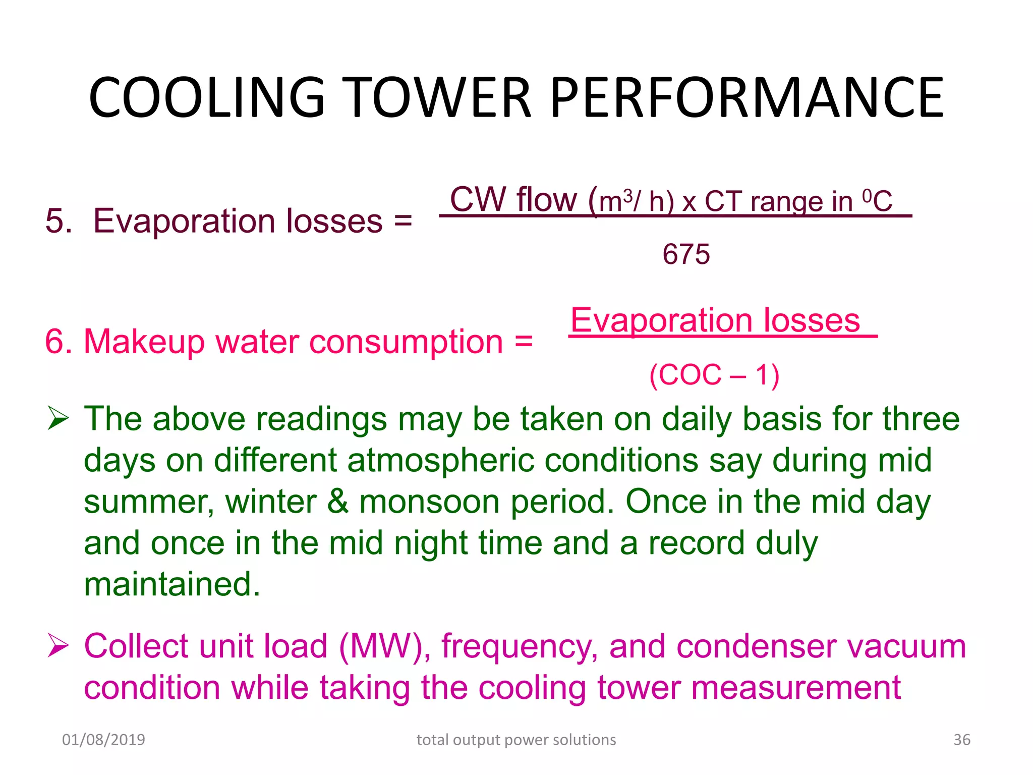 Energy audit of Condenser and CW System | PDF