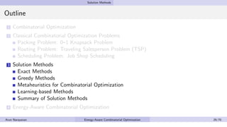 Energy Aware Combinatorial Optimization - Arun Narayanan (LUT) | PDF