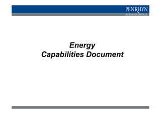 Energy
Capabilities Document
 