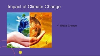 Impact of Climate Change
 Global Change
 