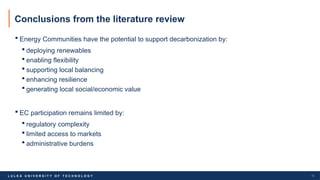 Energy Communities and Their Roles in Decarbonization | PPTX