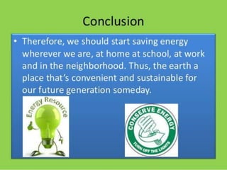 Energy conservation