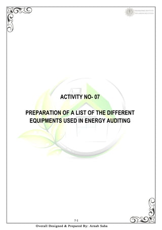 Energy Conservation and Audit Exercise Book | PDF