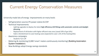 Energy conservation Measures in Bath Uni | PDF