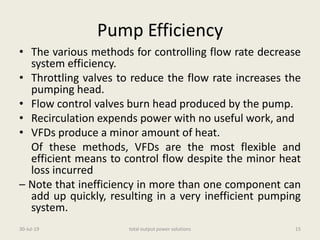Energy conservation related to pumps used in thermal power stations | PDF